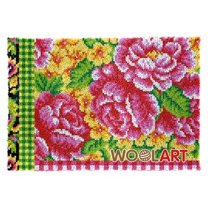Blooming Latch Hook Rug Kits for Adults Blank Canvas