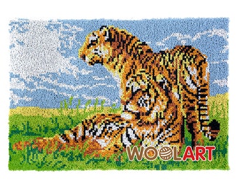 Tigers Love Latch Hook Rug Kits for Adults Blank Canvas - Etsy