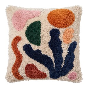 Abstract Floral Latch Hook Pillow Kit Vibrant Matisse Art Cushion Cover Gift Style B