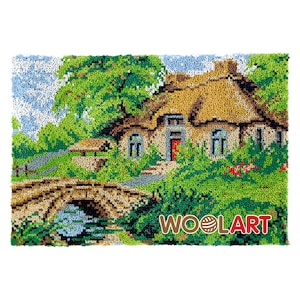 Pastoral Scenery Latch Hook Rug Kits for Adults Blank Canvas