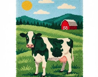 Wisconsin Latch Hook Kit DIY Rug Making Kit Pre-Printed Canvas 55x75cm