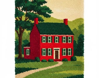 Virginia Latch Hook Kit DIY Rug Making Kit Pre-Printed Canvas 55x75cm