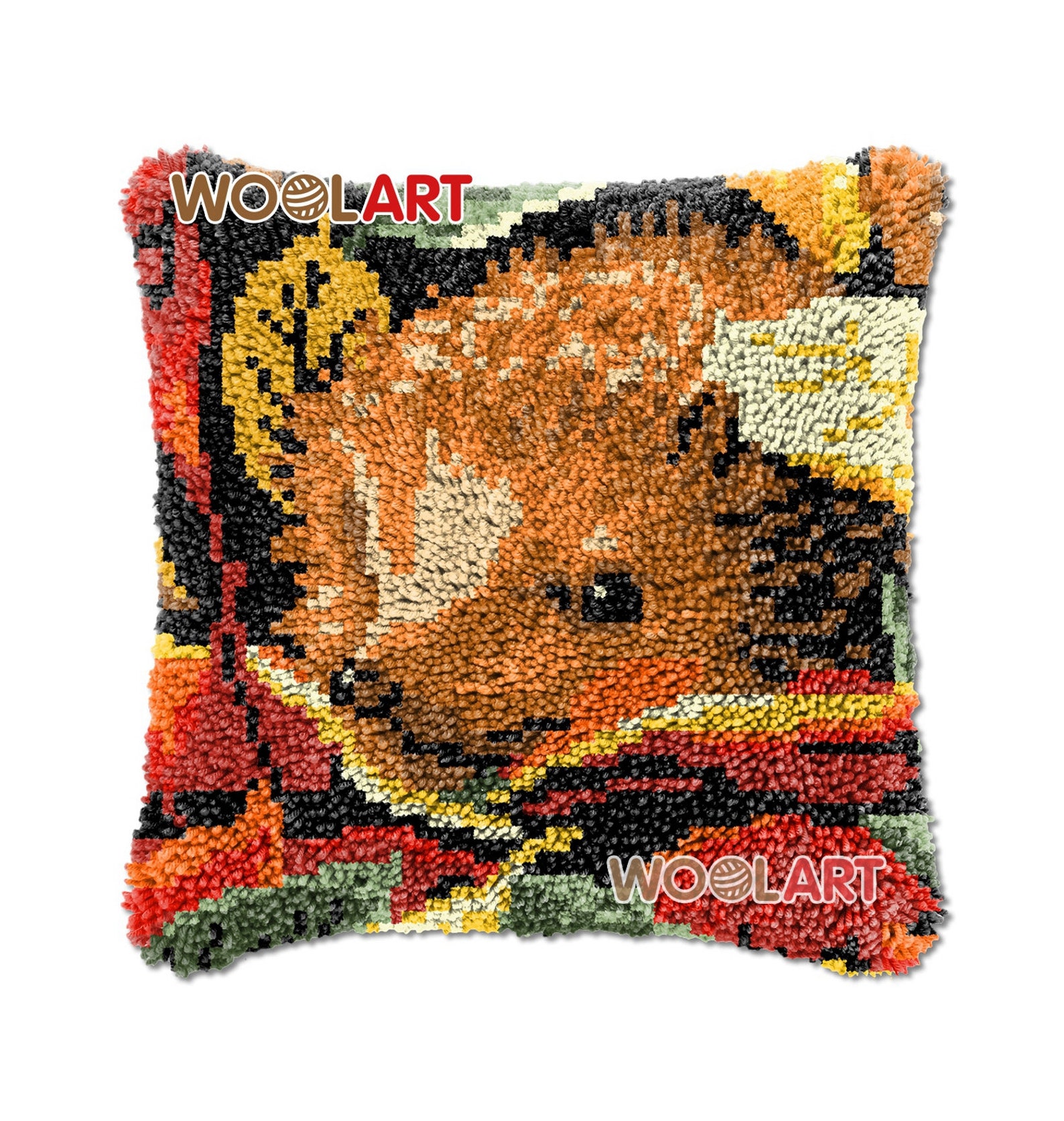 Latch Hook Cushion Cover Hedgehog Needlepoint Kits Chunky | Etsy