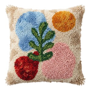 Abstract Floral Latch Hook Pillow Kit Vibrant Matisse Art Cushion Cover Gift Style A