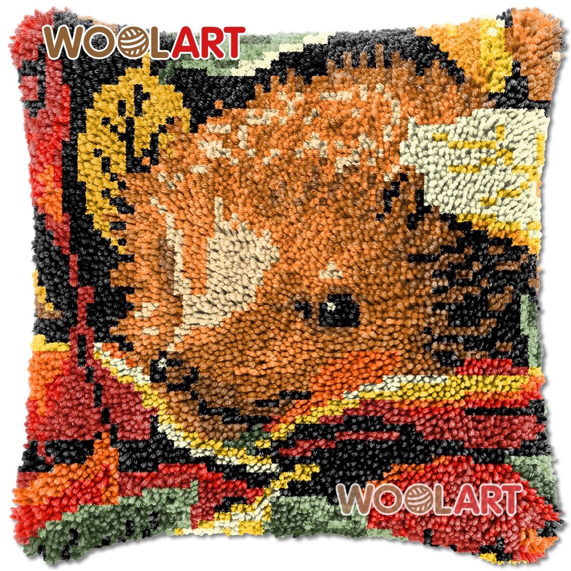 Latch Hook Cushion Cover Hedgehog Needlepoint Kits Chunky Etsy