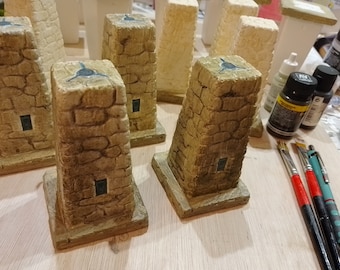 Stone built OS Trig Point Model. Stylised design.