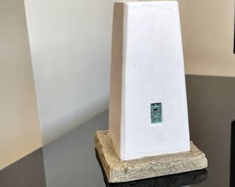 Plain white OS trig point model