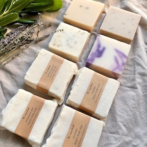 Large Vegan Soap Favors: Custom Label, Organic Bulk Soap (5oz)