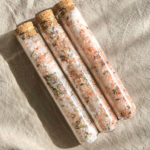 LARGE organic bath salts, free custom label bath salt test tubes, single bath salt for summer wedding favors bridal shower gift vegan image 7