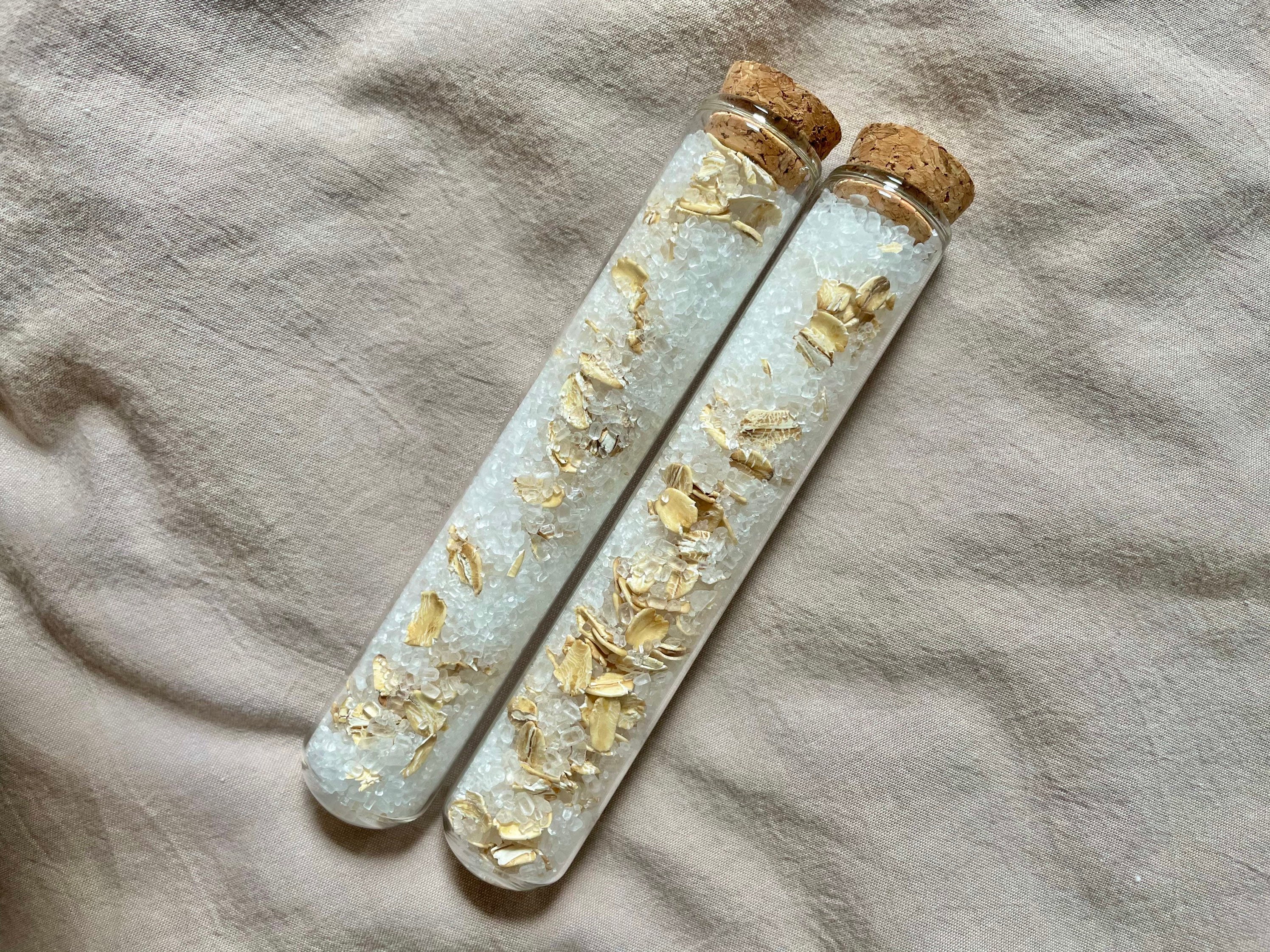 BULK LARGE organic bath salts glass test tube bath salt Etsy