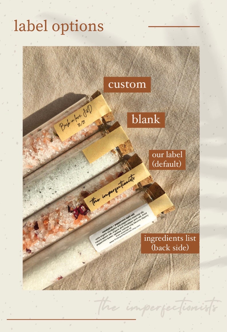 BULK Salts Free Custom Label Glass Test Tube Bath Salt Etsy