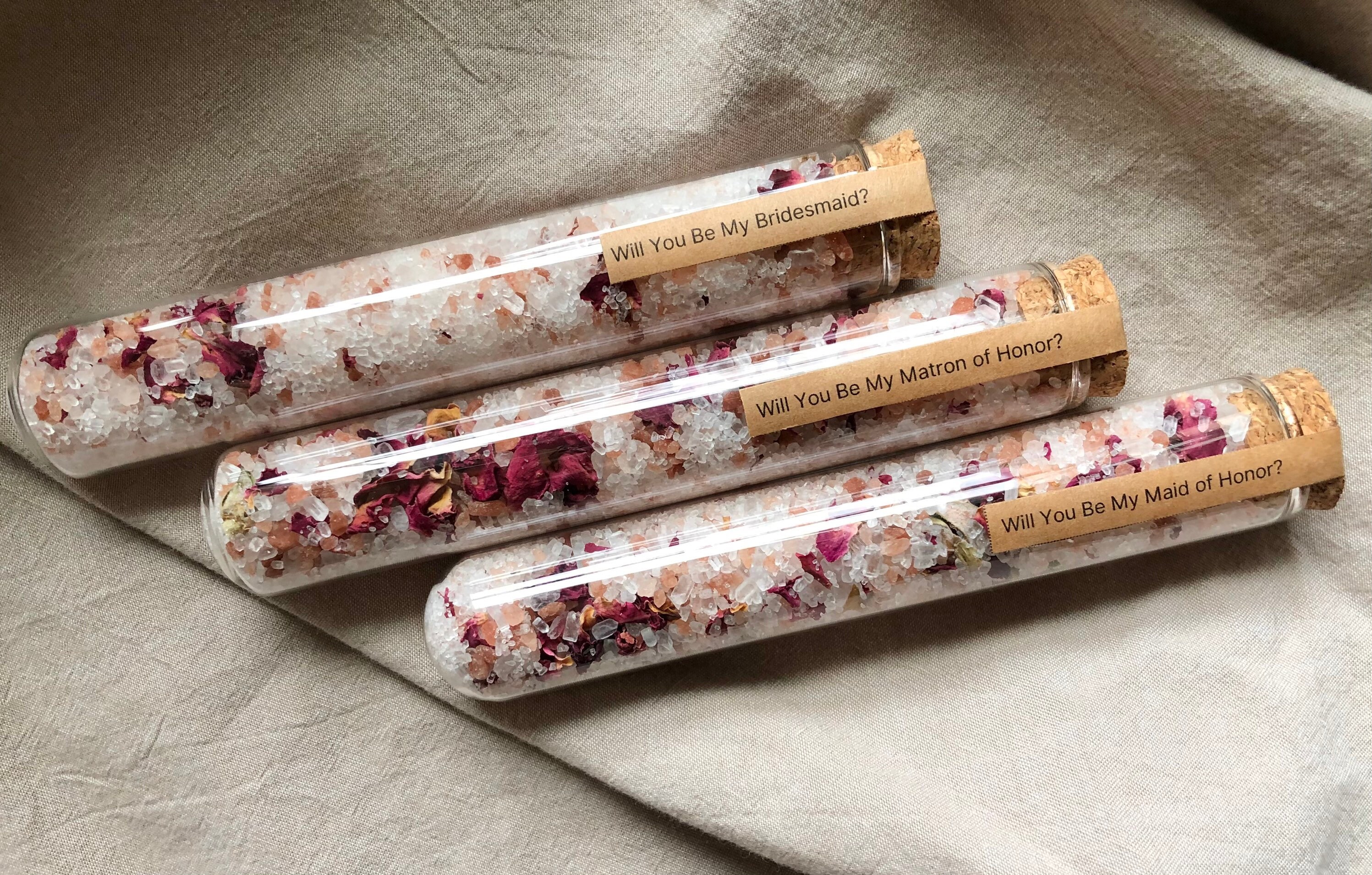 BULK LARGE organic bath salts glass test tube bath salt Etsy