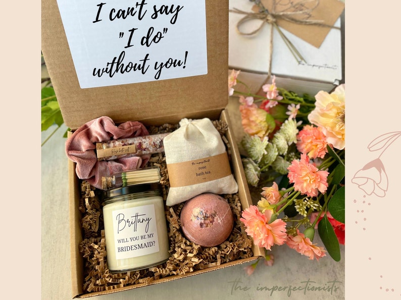 personalized birthday gift box, personalized bridesmaid proposal gift, complete maid of honor gift, bridesmaid matron of honor gift image 3