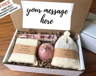 next business day FREE shipping, birthday personalized gift, relaxing vegan mother's day gifts, get well soon package