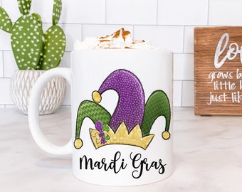 Mardi Gras Mug, Mardi Gras 2024 Mug, Mardi Gras Gift, Louisiana Mardi Gras, Coffee Gift Mug, Gift For HerHappy Mardi Gras,