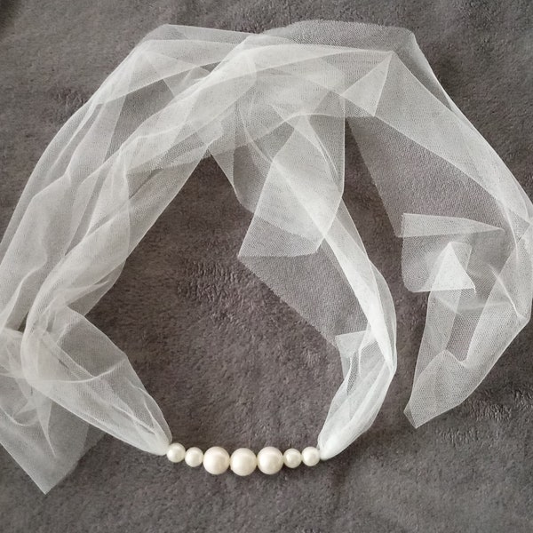 Brautgürtel,Hochzeitsgürtel, Perlen,Tüll, nachhaltig