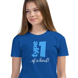 Diabetes Shirt, Type 1 Of A Kind Shirt, Unisex Youth T-Shirt, Type 1 Diabetes Shirt, Family Support Shirt, T1D Tee