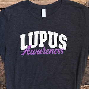 Lupus Shirt, Lupus Awareness, Lupus Awareness Shirt, Distressed Lupus Shirt, Lupus Varsity College Tee