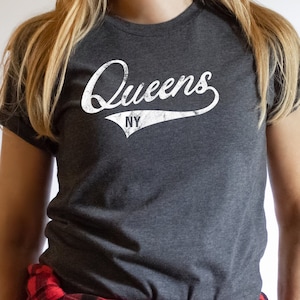 Queens Shirt, NYC Queens Tshirt, Queens Tee, Distressed Queens Tee, Vintage Tee