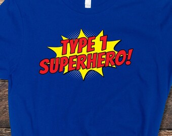 Diabetes Shirt, Type 1 Superhero Shirt, Type 1 Diabetes Shirt, Family Support Shirt, T1D Awareness Shirt, Diabetes Tee