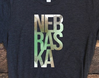 Nebraska Shirt, NE Watercolor Shirt, Nebraska T Shirt, Nebraska State Shirt, Nebraska Tee, NE Shirt