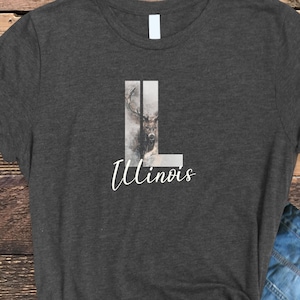 Illinois Shirt, Super Soft Bella Canvas Unisex T-Shirt, Illinois T Shirt, Illinois Shirt, Illinois Deer Shirt, Illinois Tee, IL Shirt