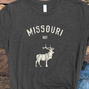 Missouri Shirt, Distressed Missouri Shirt, Missouri 1821 Shirt, Missouri Tee, Missouri Travel Shirt, MO Shirt