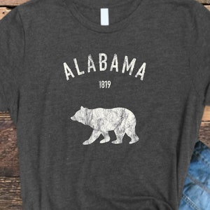 Alabama Shirt, Alabama 1819, Distressed Alabama Shirt, Vintage Alabama Shirt, AL Shirt