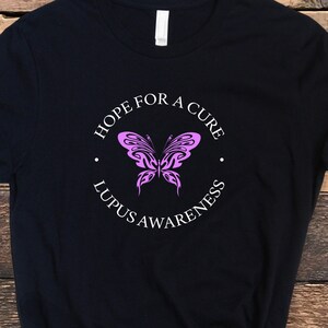 Lupus Shirt, Hope For A Cure Shirt, Lupus Awareness T-Shirt, Lupus Awareness, SLE Shirt, Lupus Butterfly Tee, Lupus Tee
