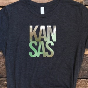 Kansas Shirt, Watercolor Kansas Shirt, Kansas T Shirt, Kansas State Shirt, Kansas Tee, KS Shirt