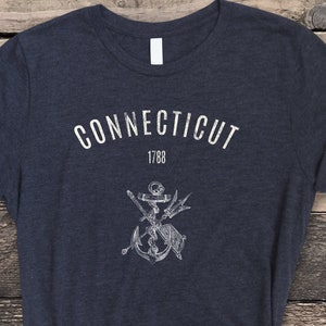 Connecticut Shirt, Connecticut 1788, Distressed Connecticut Shirt, Connecticut Tee, CT Shirt