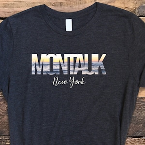 Montauk Shirt, Montauk NY Shirt, Montauk Seascape Shirt, Montauk Beach Tee, Montauk The End Shirt