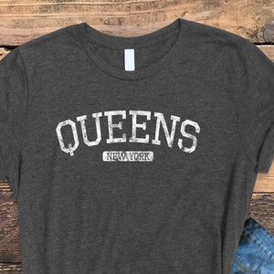 Queens Shirt, Queens Tshirt, Queens Tee, Distressed Queens Tee, Vintage Tee