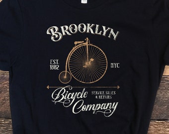 Brooklyn Bicycle Company Shirt, Super Soft Bella Canvas Unisex T-Shirt, Vintage Bicycle Shirt, Distressed Bicycle Shirt, Retro Bicycle Shirt