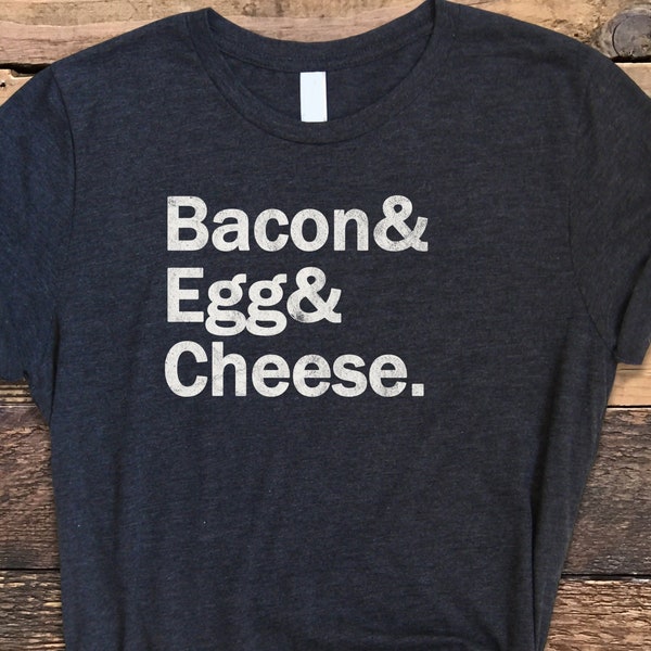 Bacon Egg Cheese Shirt, Super Soft Bella Canvas Unisex T-Shirt, Name List Shirt, Distressed BEC Tee, Bacon Egg And Cheese Shirt, BEC Tee