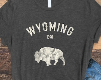 Wyoming Shirt, Wyoming 1890, Distressed Wyoming Shirt, Wyoming Tee, WY Shirt, Cute Wyoming Tshirt,