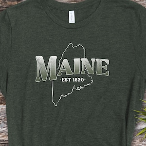 Maine Shirt, Maine 1820, Distressed Maine Shirt, Maine Tee, Maine Gift, Maine Vintage Retro Tee, Maine Souvenir, Cute Maine Shirt, ME Shirt