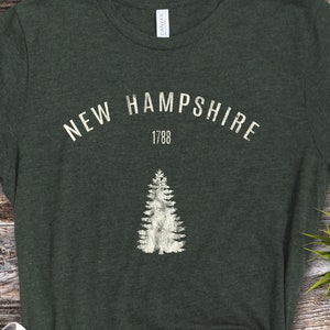 New Hampshire Shirt, New Hampshire 1788, Distressed New Hampshire Shirt, New Hampshire Tee, NH Shirt