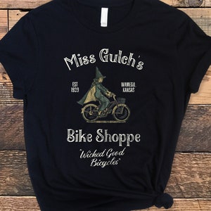 Miss Gulch's Bike Shop Shirt, Super Soft Bella Canvas Unisex T-Shirt, Distressed Halloween Shirt, Vintage Halloween Shirt, Miss Gulch Shirt