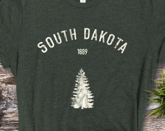 South Dakota Shirt, South Dakota 1889, Distressed South Dakota Shirt, South Dakota Tee, SD Shirt