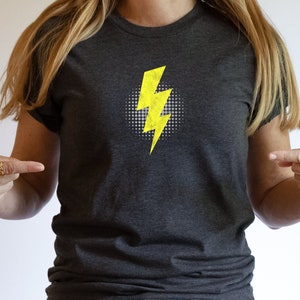 Lightning Bolt Shirt, Retro Lightning Bolt Shirt, Distressed Vintage Lightning Shirt