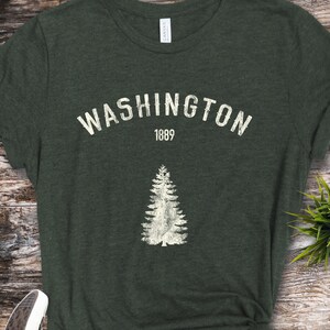 Washington Shirt, Distressed Washington Shirt, Washington 1889, Washington Tee, WA Shirt