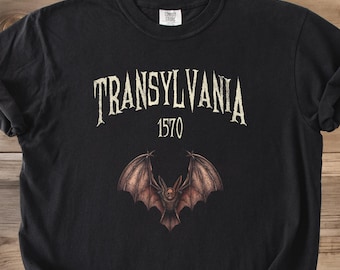 Distressed Transylvania 1570 Comfort Colors Tee - Vampire Halloween Shirt