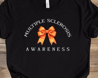 MS Shirt, MS Bow Ribbon Shirt, Comfort Colors Shirt, Multiple Sclerosis Shirt, MS Gifts, Multiple Sclerosis Awareness Shirt, ms Tee