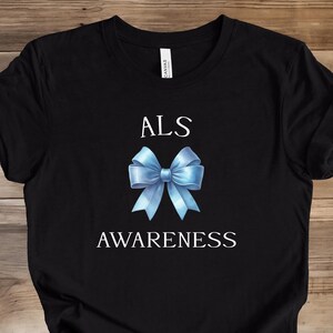 ALS Shirt, ALS Bow Ribbon Shirt, ALS Awareness Shirt, als Family Support Shirt, als Awareness