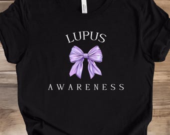 Lupus Shirt, Lupus Bow Ribbon Shirt, Lupus Awareness Shirt, Lupus Support Tee, SLE Shirt, Lupus Tee