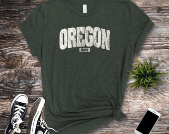 Oregon 1859, Super Soft Bella Canvas Unisex T-Shirt, Oregon Shirt, Distressed Oregon Shirt, Oregon Tee, OR Shirt