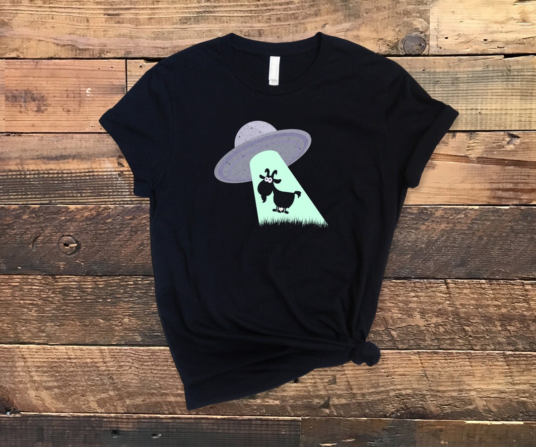 UFO Shirt, Goat Shirt, Alien Shirt, Distressed UFO Shirt, Alien ...