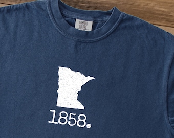 Minnesota Shirt, Minnesota T-Shirt, Comfort Colors MN Shirt, Distressed Minimalist Minnesota Shirt, Minnesota Tee, MN Shirt, Minnesota Gift