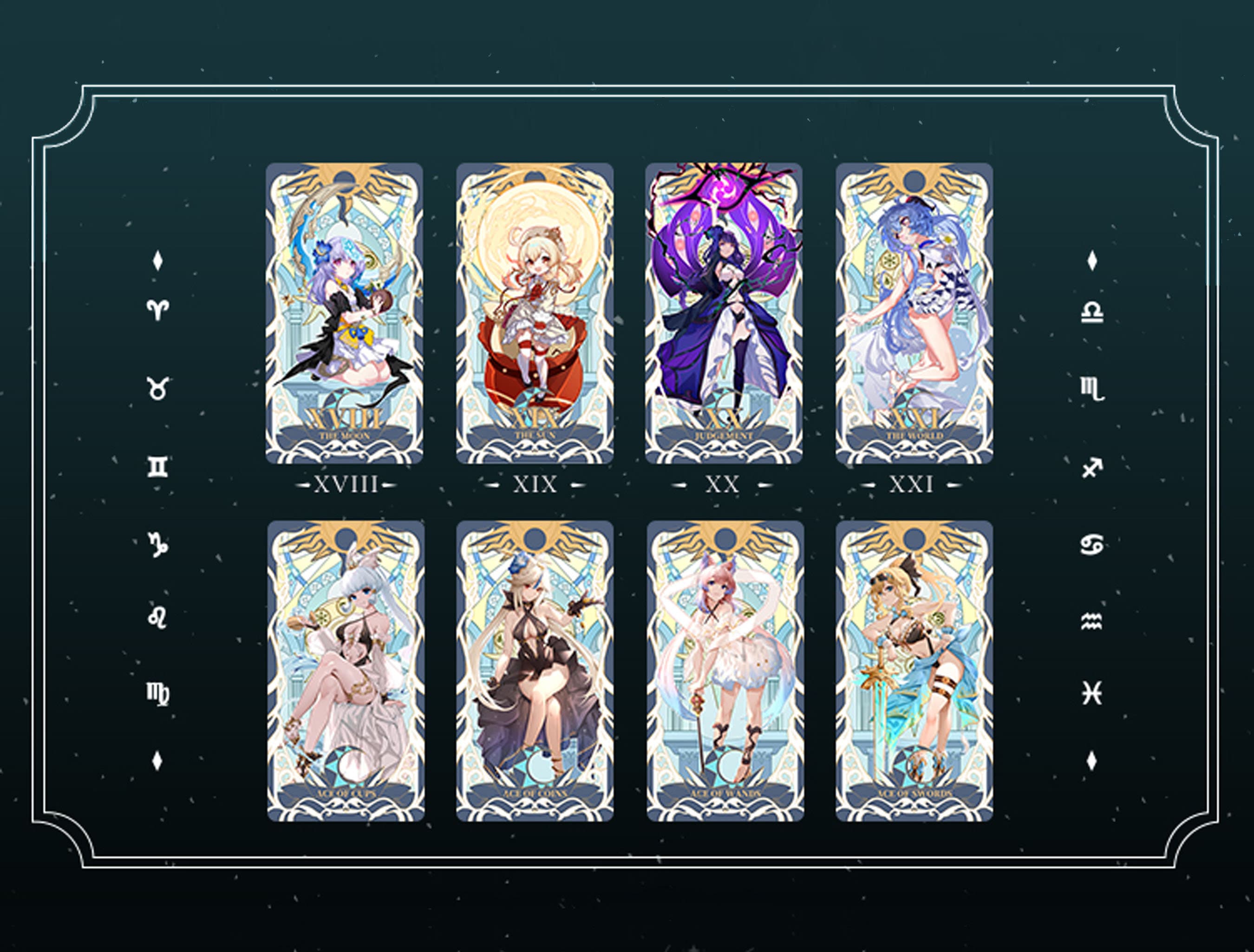 Genshin Impact Tarot Cards Genshin Impact Shikishi Boards Etsy Australia